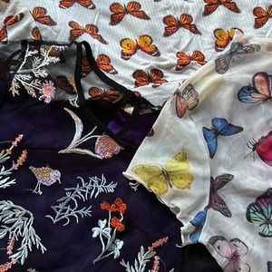 FLORAL BUTTERFLY CROP TOP BUNDLE - GET ALL 3 FOR $13